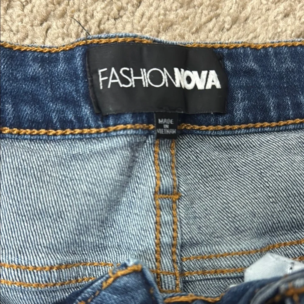 Women's Distressed Denim Shorts - Blue
